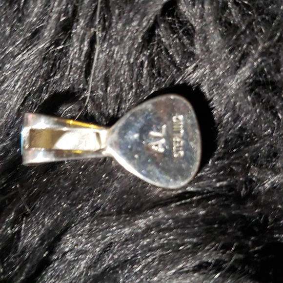Extremely beautiful blue Opal sterling silver pendent - Picture 4 of 4